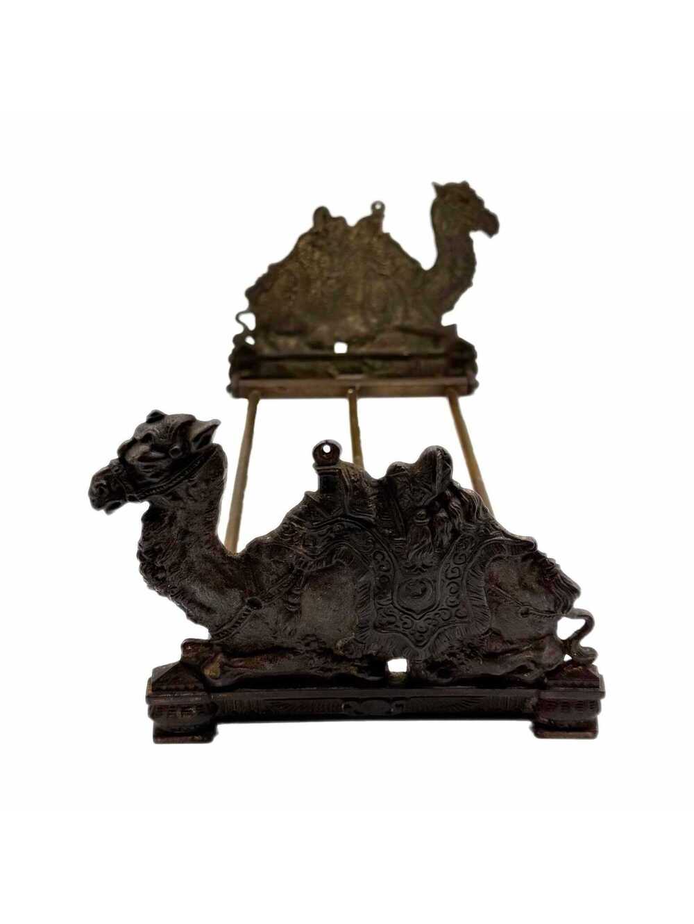 Antique Brass Cast Iron Camel Expanding Bookends – 9880